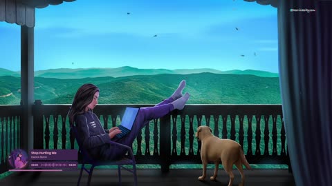 Beautiful views and cozy vibes with my daughter and puppy🐶🎧