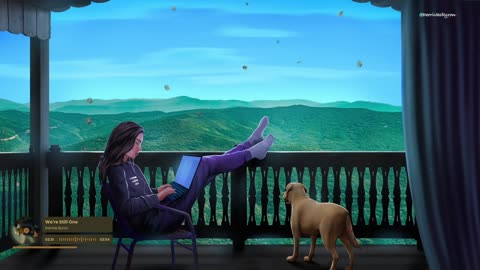 Beautiful views and cozy vibes with my daughter and puppy🐶🎧