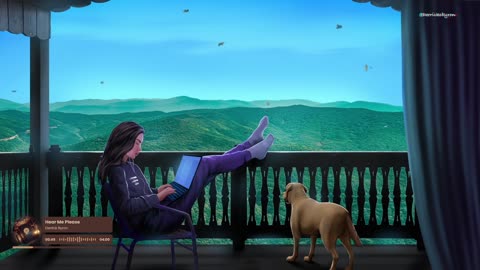 Beautiful views and cozy vibes with my daughter and puppy🐶🎧