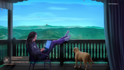 Beautiful views and cozy vibes with my daughter and puppy🐶🎧
