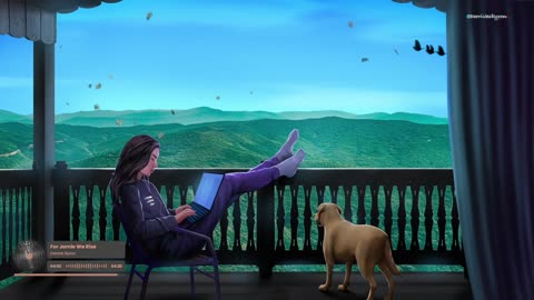 Beautiful views and cozy vibes with my daughter and puppy🐶🎧