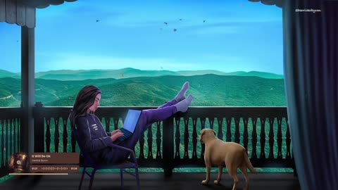 Beautiful views and cozy vibes with my daughter and puppy🐶🎧