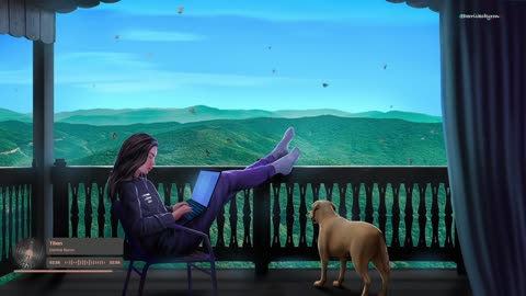 Beautiful views and cozy vibes with my daughter and puppy🐶🎧