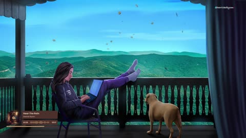 Beautiful views and cozy vibes with my daughter and puppy🐶🎧