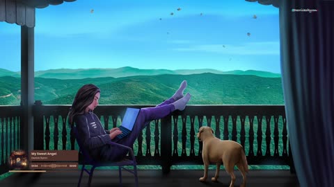 Beautiful views and cozy vibes with my daughter and puppy🐶🎧