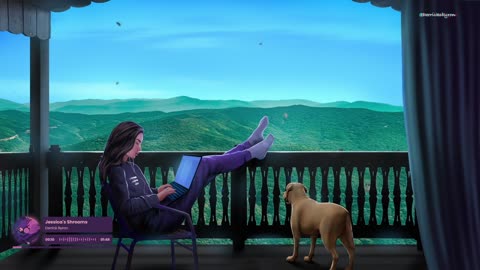 Beautiful views and cozy vibes with my daughter and puppy🐶🎧