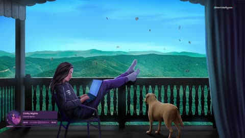 Beautiful views and cozy vibes with my daughter and puppy🐶🎧