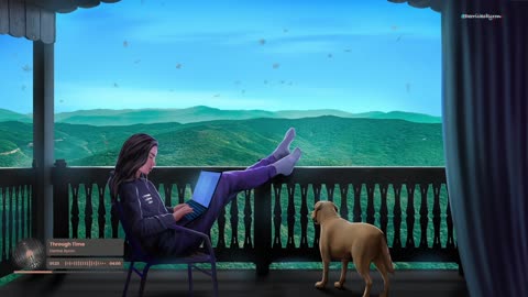 Beautiful views and cozy vibes with my daughter and puppy🐶🎧