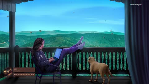 Beautiful views and cozy vibes with my daughter and puppy🐶🎧