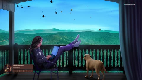 Beautiful views and cozy vibes with my daughter and puppy🐶🎧