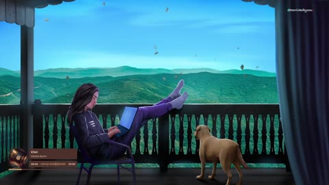 Beautiful views and cozy vibes with my daughter and puppy🐶🎧