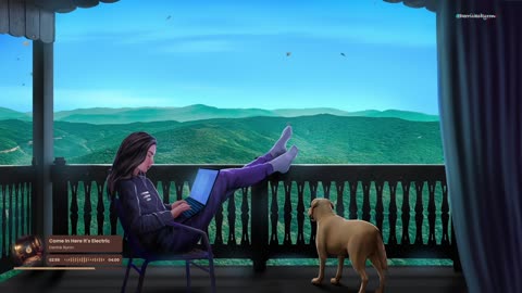 Beautiful views and cozy vibes with my daughter and puppy🐶🎧