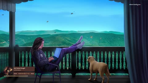 Beautiful views and cozy vibes with my daughter and puppy🐶🎧