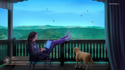 Beautiful views and cozy vibes with my daughter and puppy🐶🎧