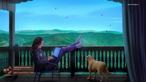 Beautiful views and cozy vibes with my daughter and puppy🐶🎧