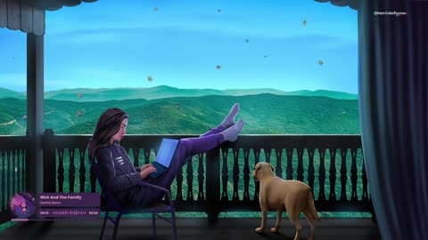 Beautiful views and cozy vibes with my daughter and puppy🐶🎧