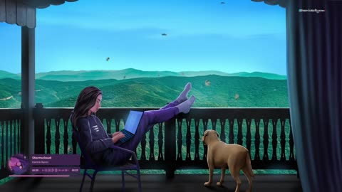 Beautiful views and cozy vibes with my daughter and puppy🐶🎧