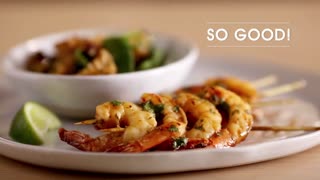 Shrimp with Pecan, Rice
