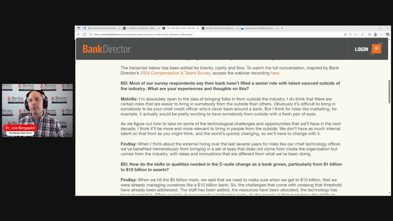 Episode 458: How should your bank cultivate C-suite talent?