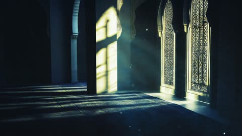 Radiant Islamic Ramadan Background with Glowing Spiritual Light