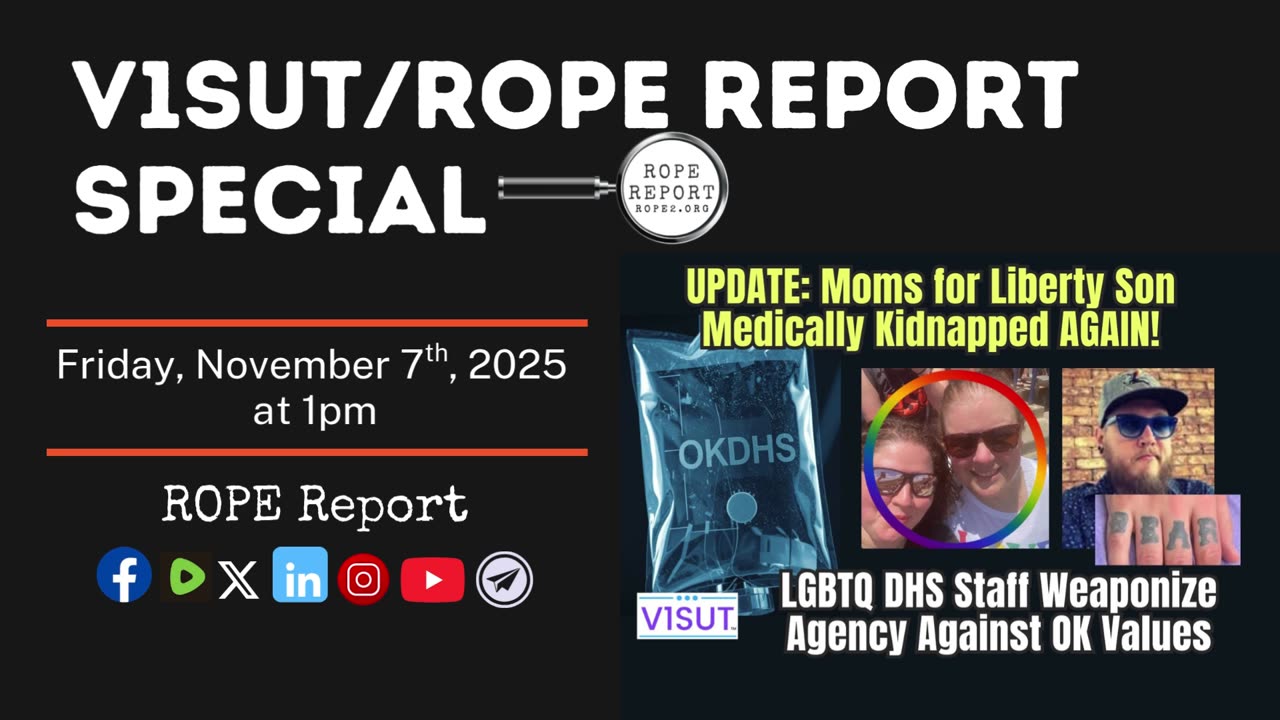 V1SUT/ROPE Report SPECIAL! Live at 1pm November 7th