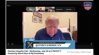 My Election Integrity Zoom meeting today, July 30, 2025