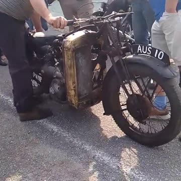Custom Motorcycle with a Austin 10 Car Engine UK