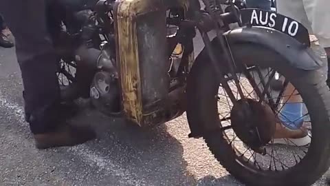 Custom Motorcycle with a Austin 10 Car Engine UK