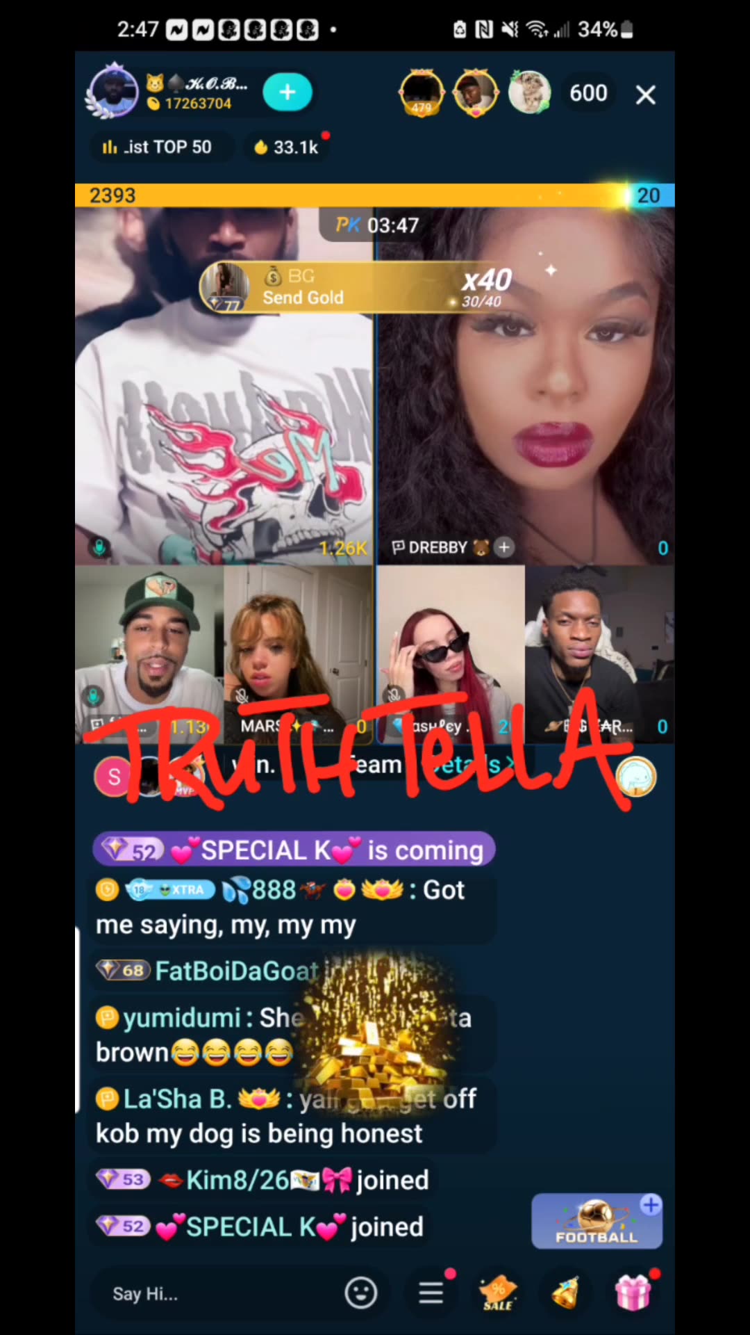 KOB, ASHLEY LOVE, DREBABY, MARS & DROSKI TEAM PK