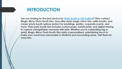 Looking for the best Photo Booth in Old Trafford