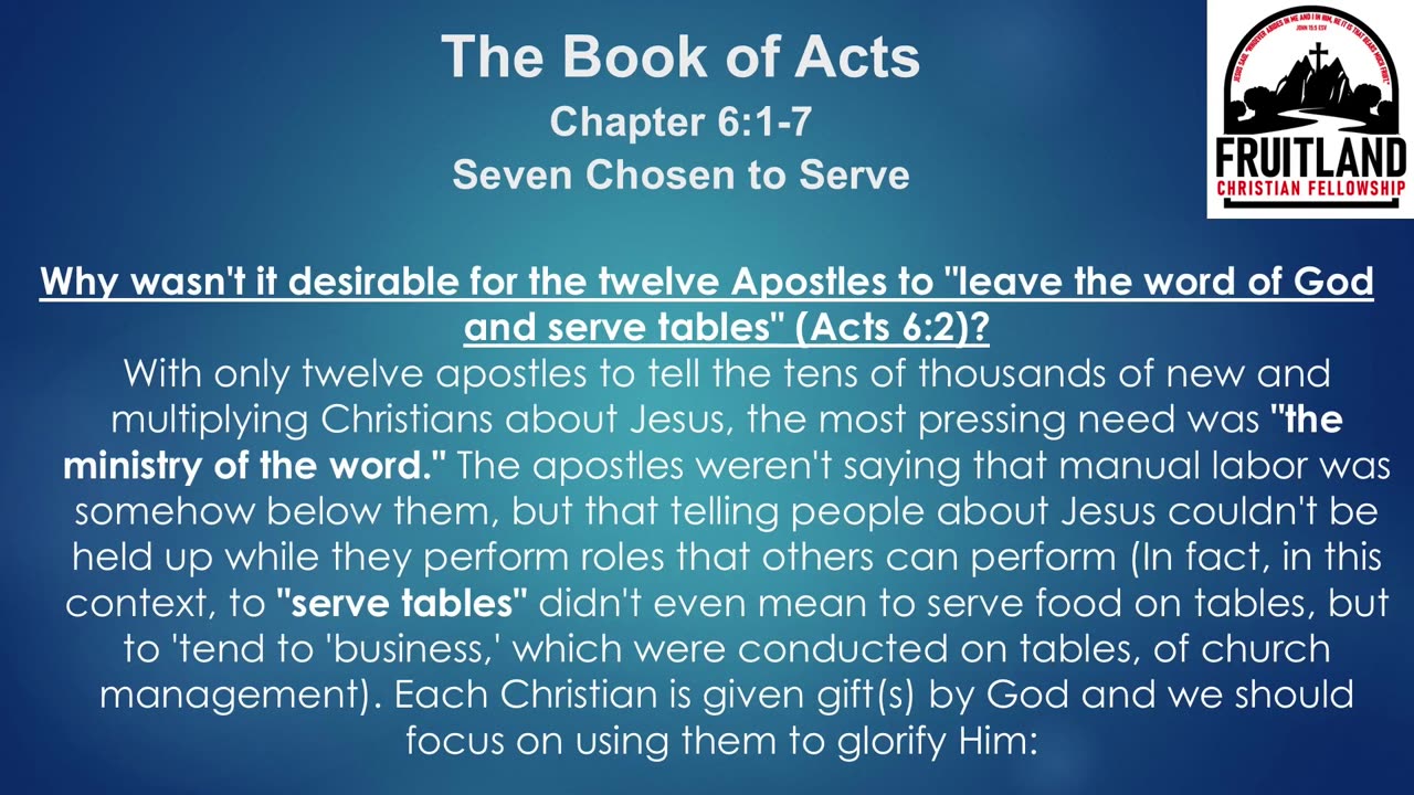 Stephen, the First Martyr - Fruitland Christian Fellowship - Pastor Chuck Reich