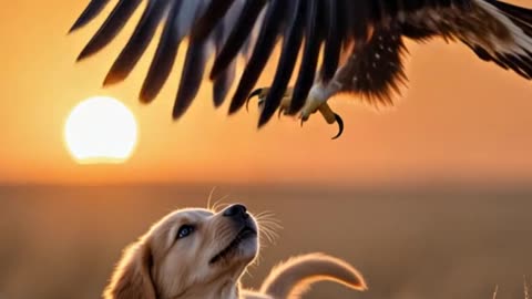 An Eagle Meets a Puppy in the Wild and What Happens Will Melt Your Heart 🦅🐶🌅