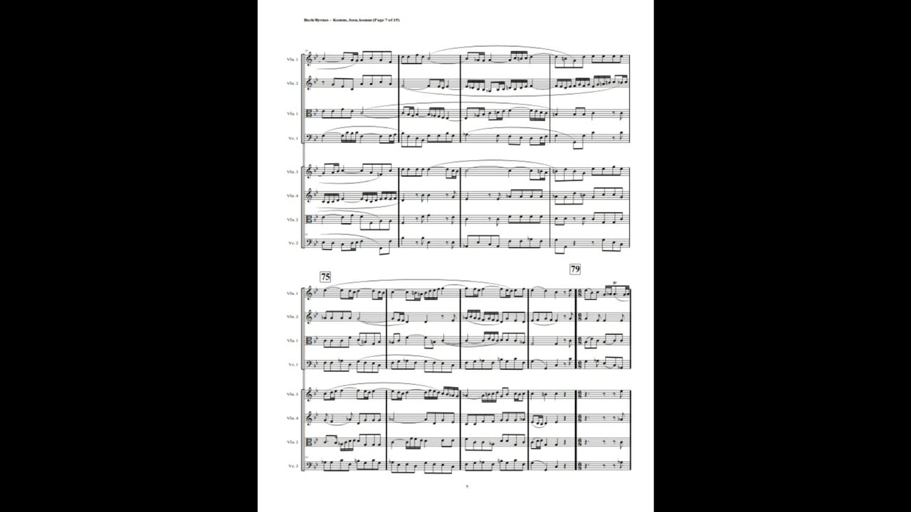 J.S. Bach – Motet: “Komm, Jesu, komm”, (Double String Orchestra)