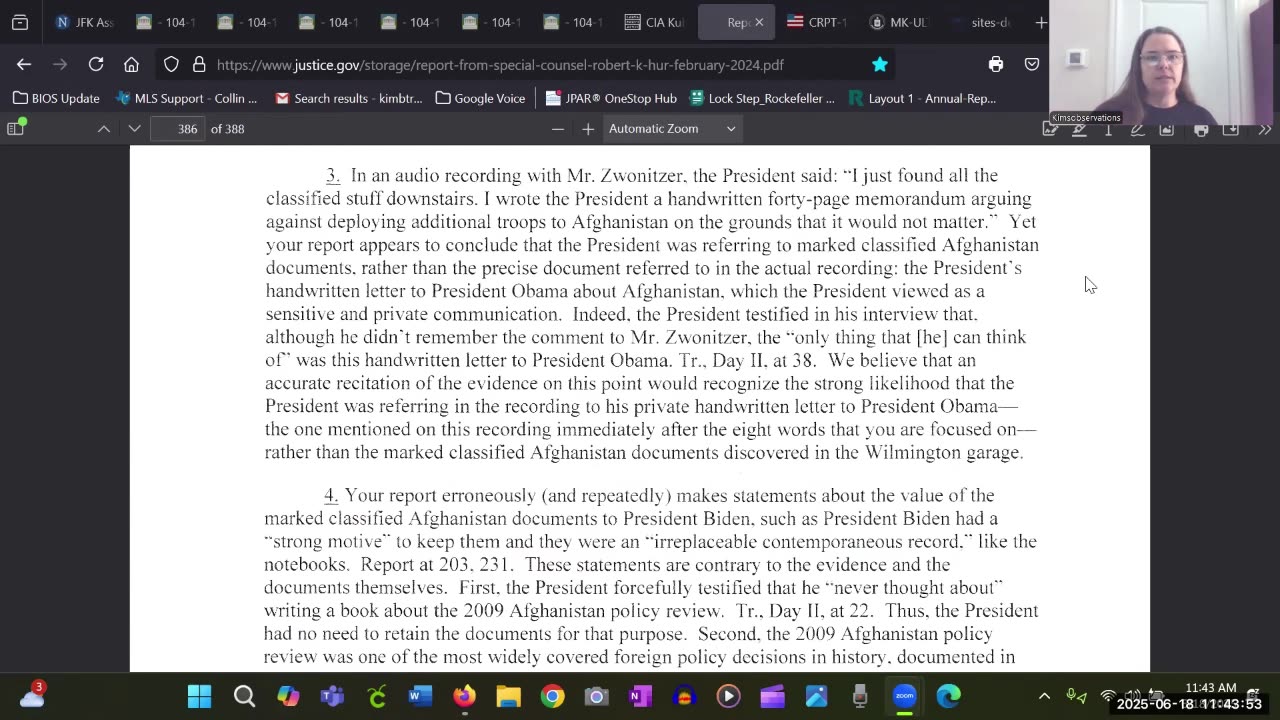 White House Response to Robert Hur's Classified Documents Report