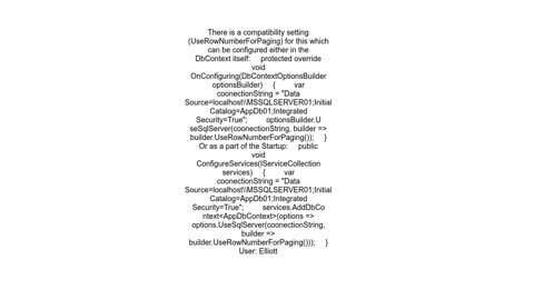 Incorrect syntax near &#39;OFFSET&#39;. Invalid usage of the option NEXT in the FETCH statement &qu