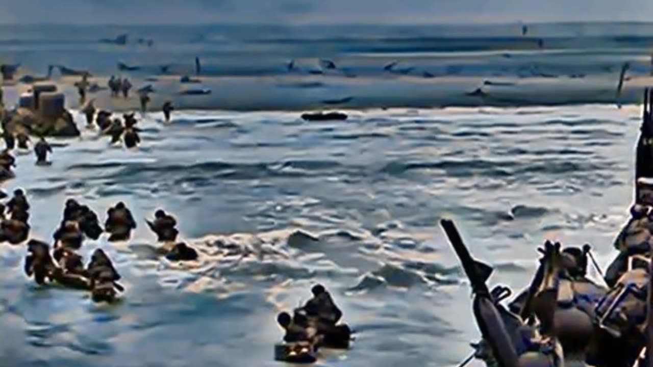 D-Day June 6 1944 Allied Forces Storm Normandy Beaches #WWIIColourised