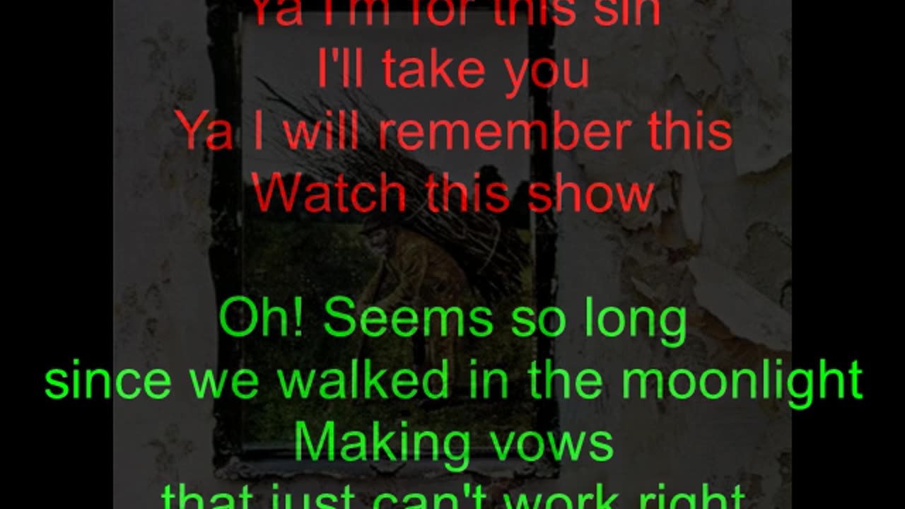 Led Zeppelin IV #2 Rock And Roll (backward lyrics in red)