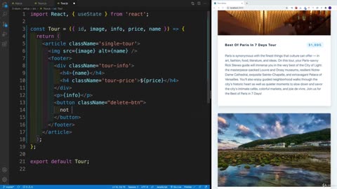 5. Basic Projects Part 2 (Tours) - React Tutorial and Projects Course
