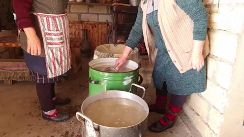 Kəndsayağı Səməni Halvası, Caucasian Dessert With Just One Ingredient, Cooking Videos