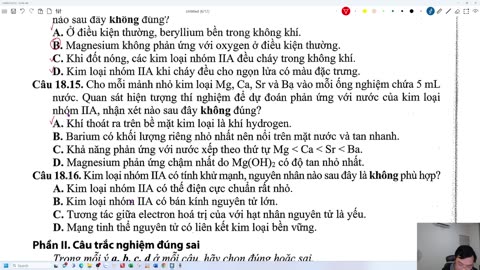 VIDEO CHỮA SÁCH THAM KHẢO 1-CHƯƠNG 7- KIM LOẠI KIỀM-KIỀM THỔ