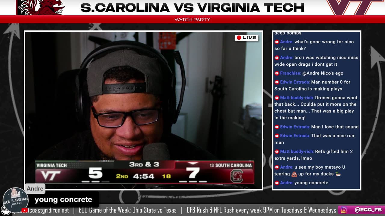 South Carolina vs Virginia Tech | LIVE | Week 1 | Watch Party
