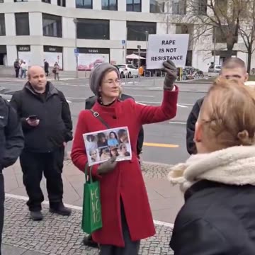 ‘Rape is not resistance’ sign triggers pro-Palestinians, so much hate, police forced to protect her