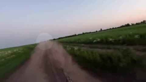 AFU soldier takes down Russian FPV drone with a barrel of shotgun.