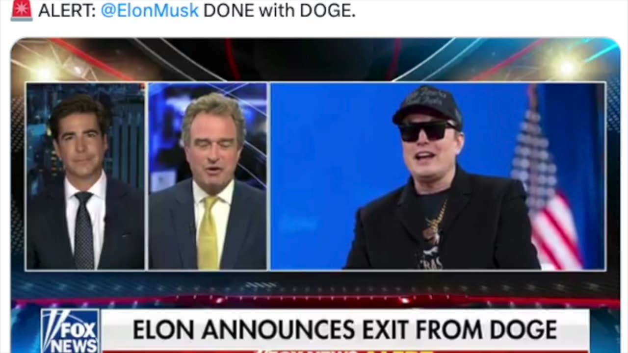 ELON MUSK : "Leaving DOGE"