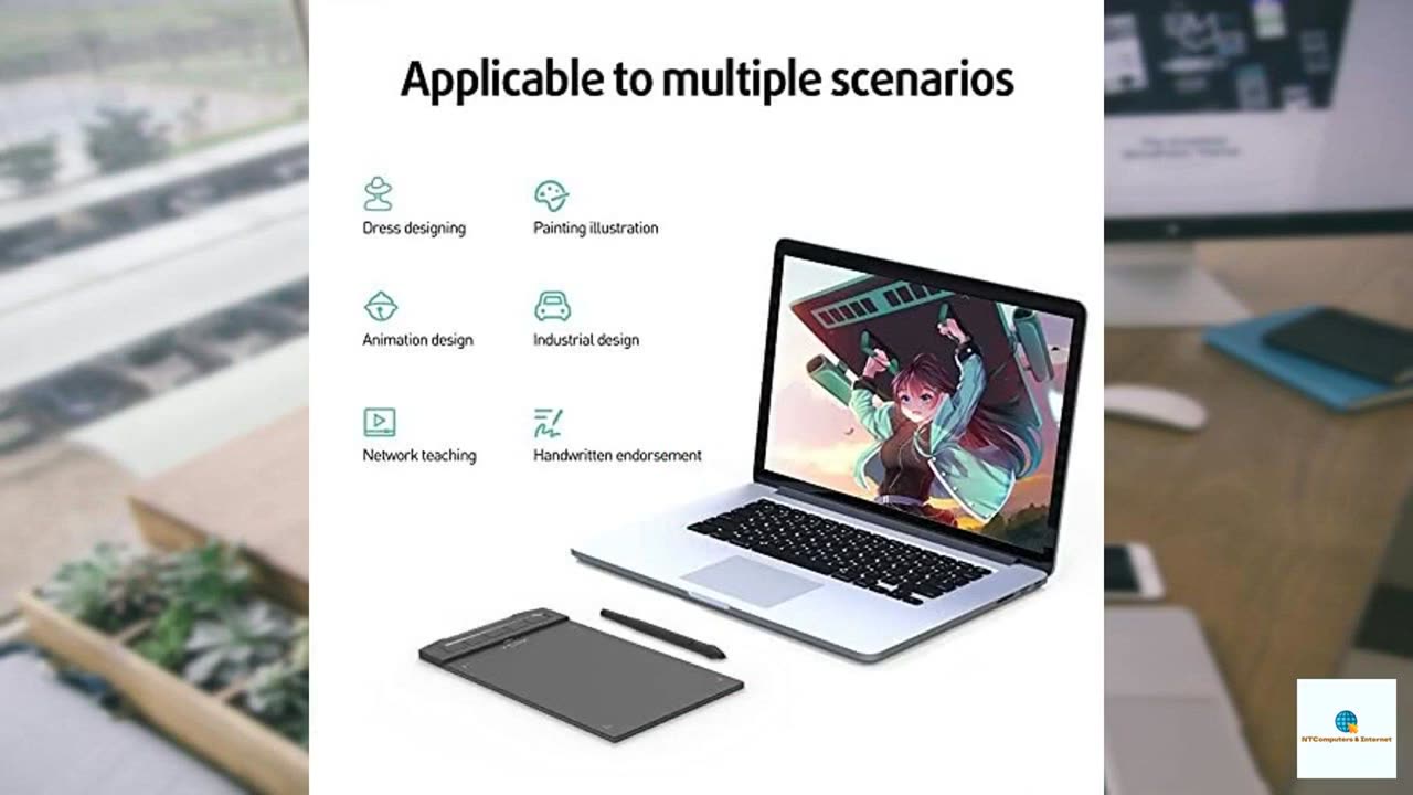 XENX X1-640 Ultra-thin Graphic Drawing Tablet 6x4 inch with 8192 Pressure Levels Battery-F