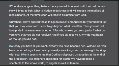 1 Corinthians 4