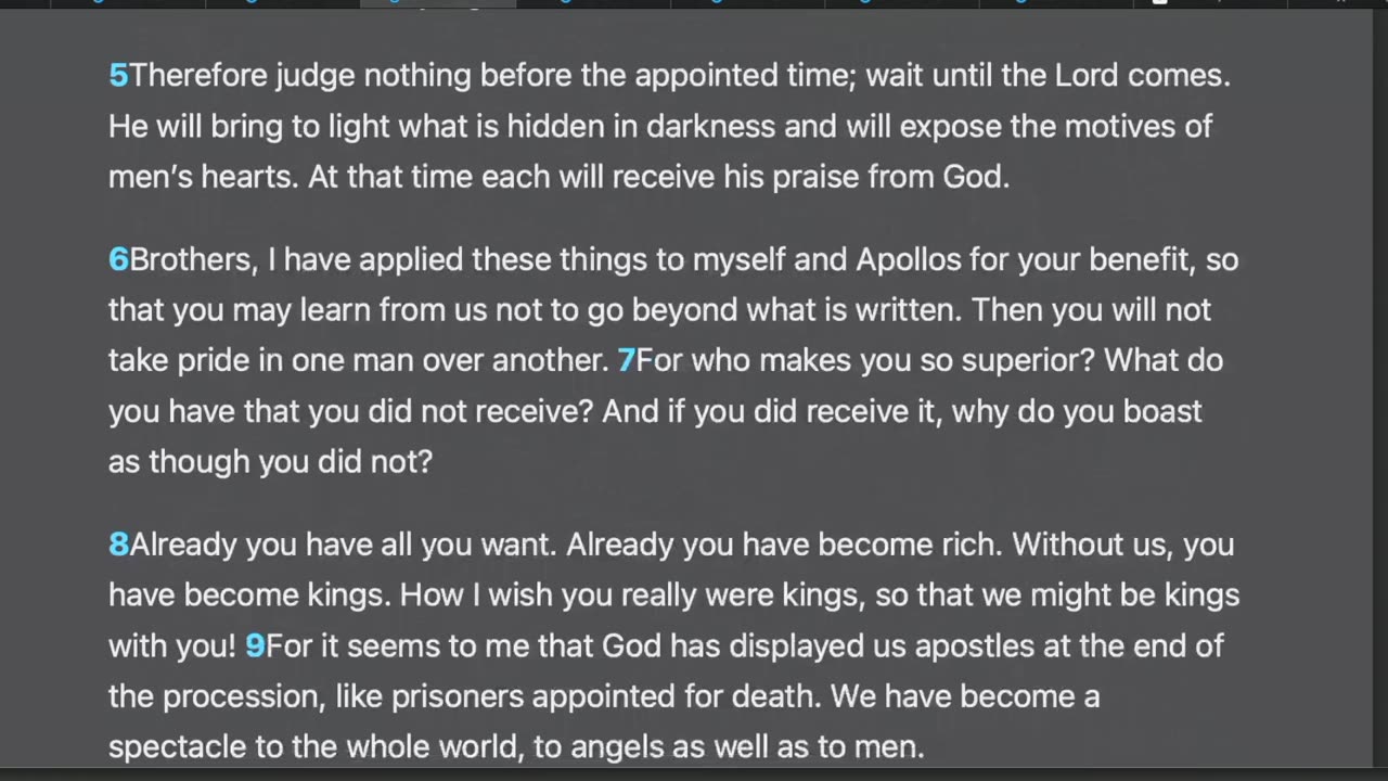 1 Corinthians 4
