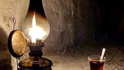 Chimney Lamp Meets Nature's Calm
