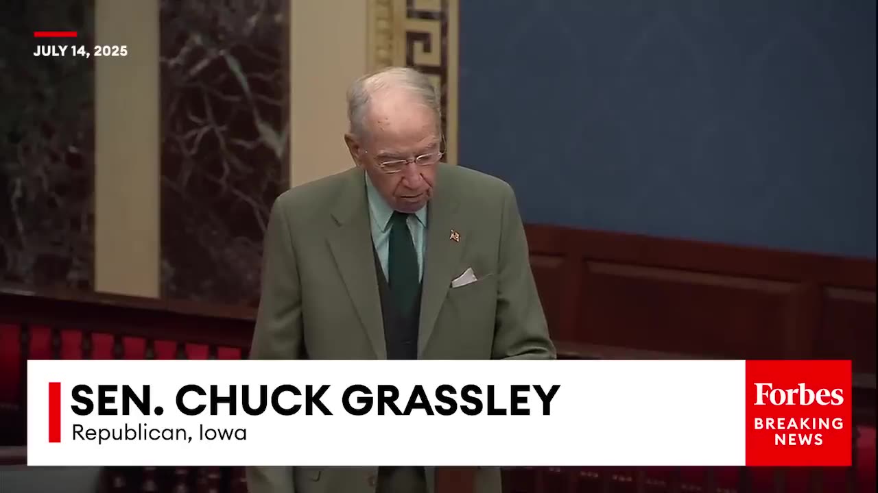 Grassley 7/12 Update/Summary before Senate Task Force Butler Final Report