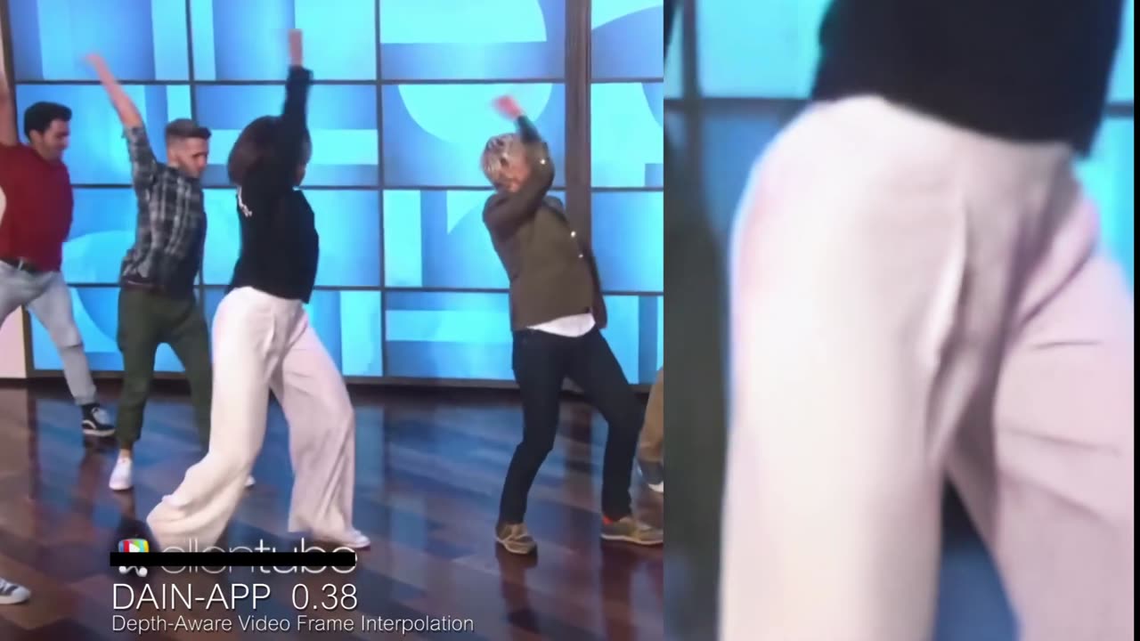 Michelle Obama On Ellen Slowed Down 4x By AI ( DAIN APP 0.38)